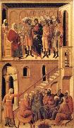 Peter's First Denial of Christ and Christ Before the High Priest Annas Duccio di Buoninsegna